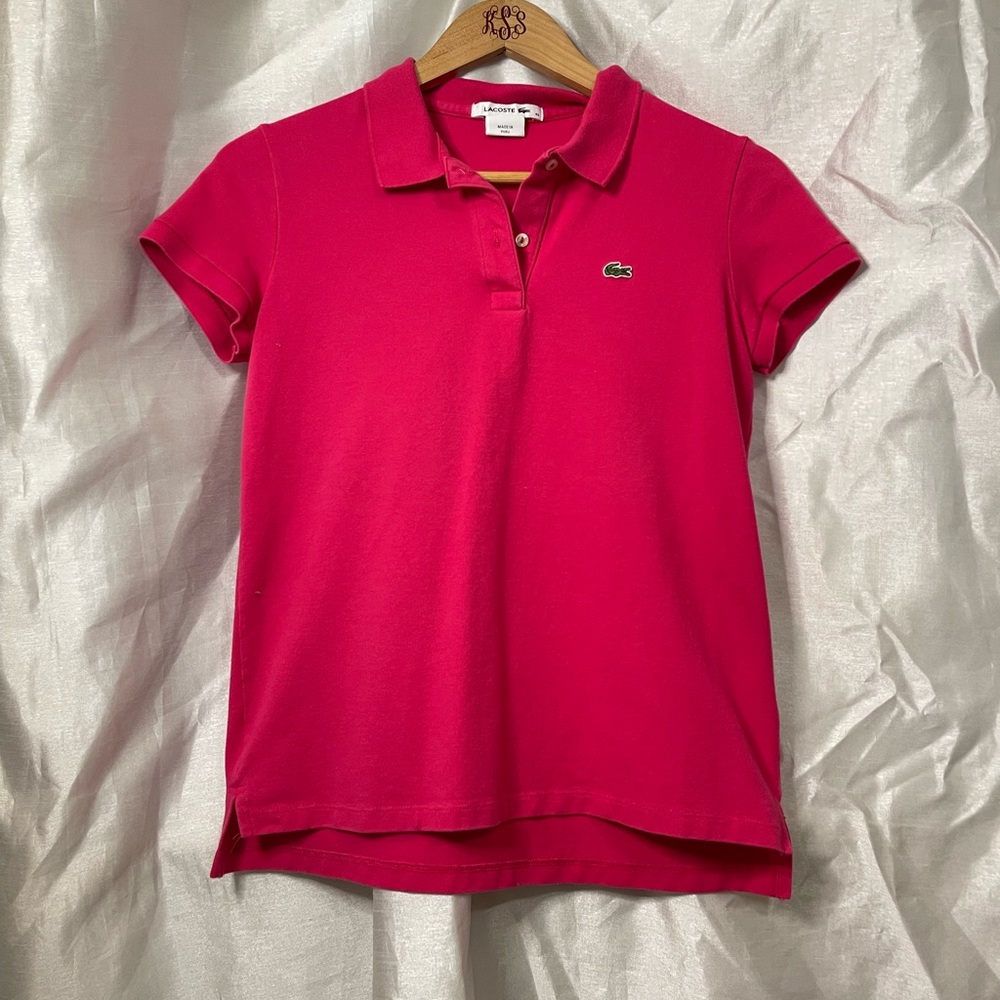 Lacoste Pink Polo Blouse